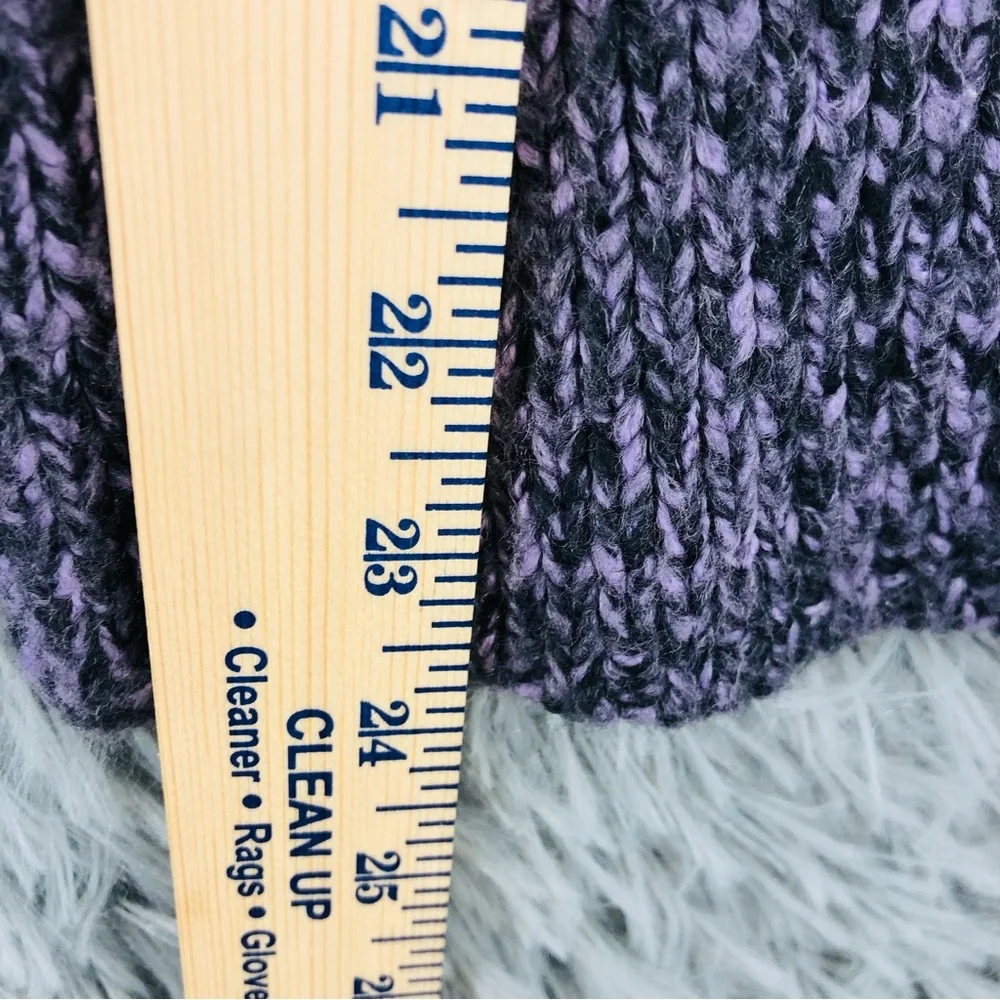Wind River Sweater Cardigan Womens Small Chunky Cable knit Purple 3 Button Soft
